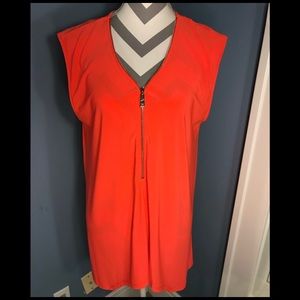 Chaus coral zip tunic size XL